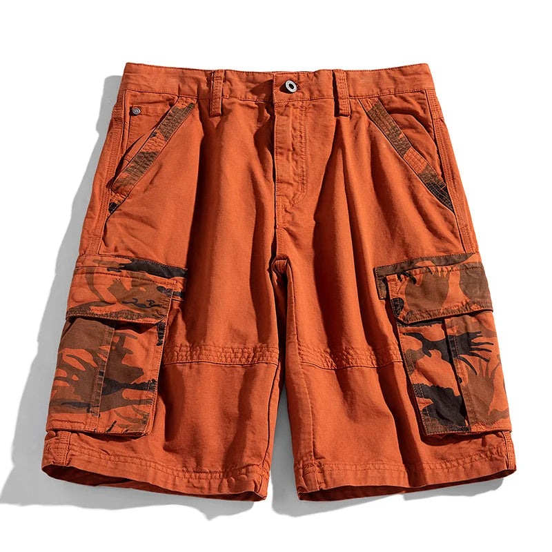 Summer Men Cargo Camouflage Shorts Mens Spring Cotton Casual Multi Pocket Beach Shorts Pants Men Jogger Shorts Male Dropshipping