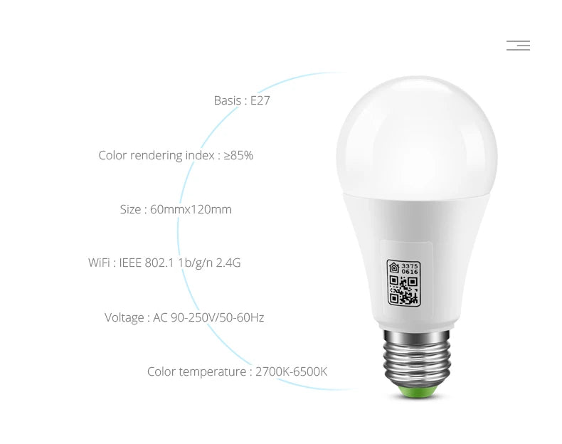 Smart HomeKit MFI E27 Lampara LED Bulb Lampada Inteligente RGBW Light Compatible With Apple Homekit Siri Alexa Goole Assistant