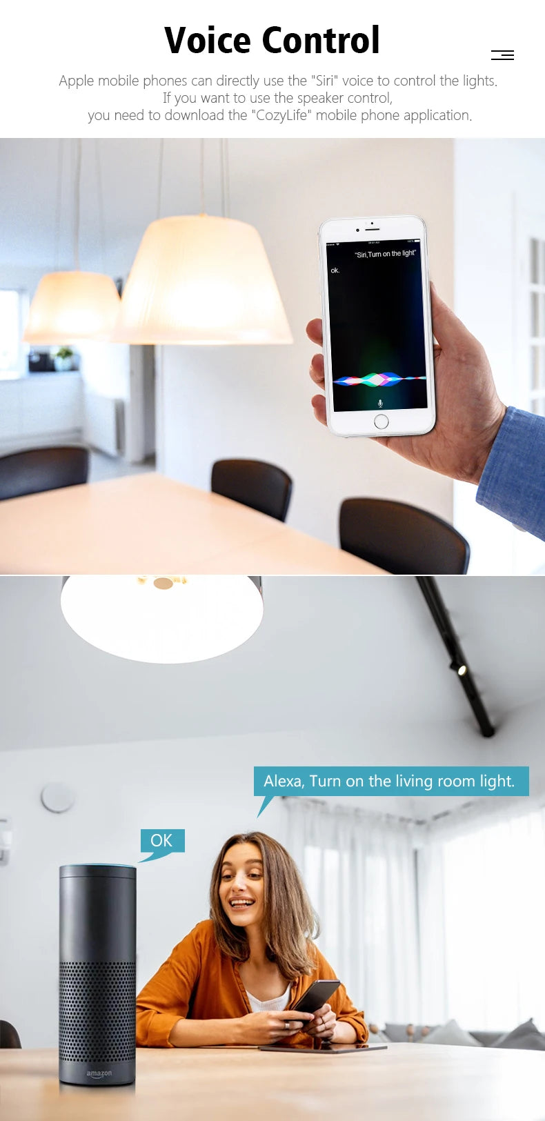 Smart HomeKit MFI E27 Lampara LED Bulb Lampada Inteligente RGBW Light Compatible With Apple Homekit Siri Alexa Goole Assistant