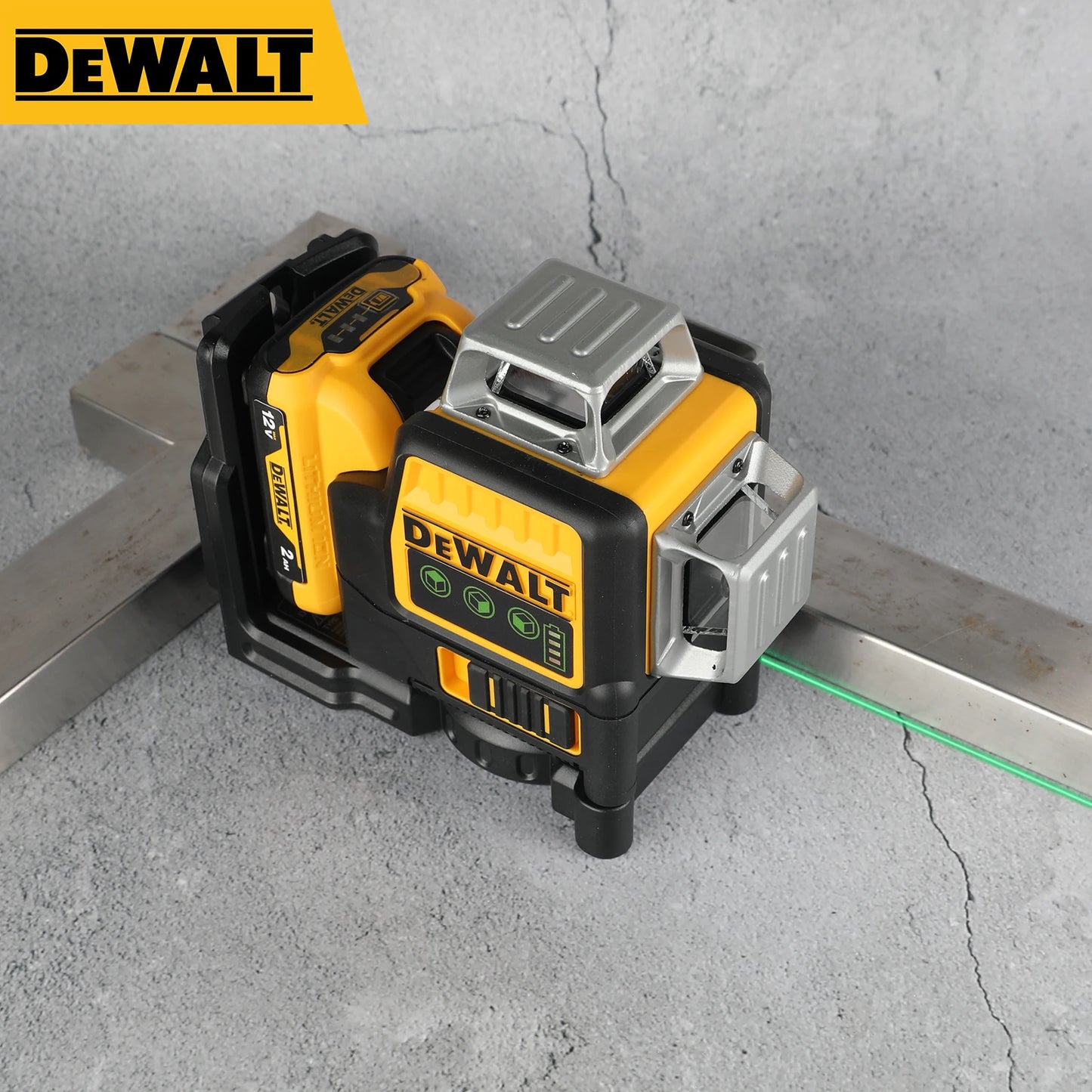 Dewalt DW089LG 3 Sides*360 Degree Vertical 12 Lines Laser Level Horizontal Green Light Level Meter Outdoor