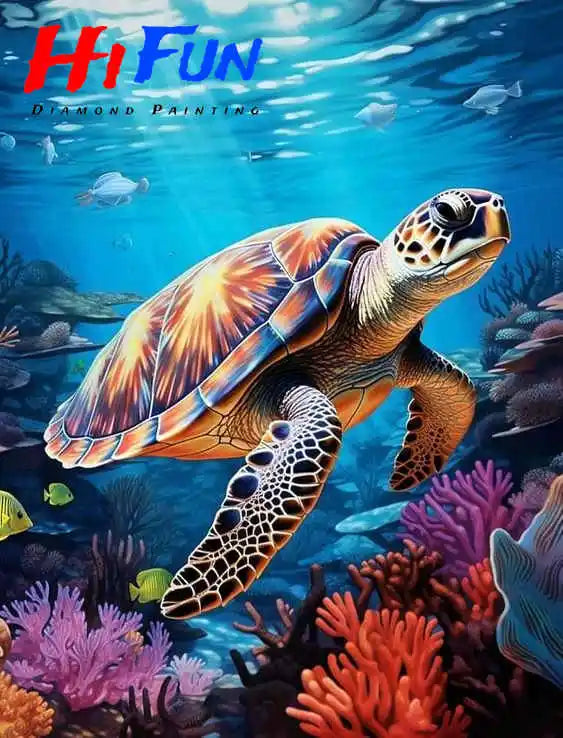 Sea Turtle DIY Diamond Painting Fantasy Tortoise Animal Cross Stitch Kit Full Diamond Square Embroidery Mosaic Art Decor Gifts