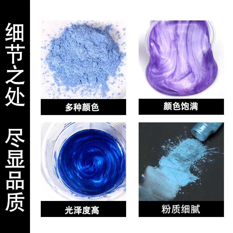 24-36Color Natural Mica Mineral Powder Epoxy Resin Pigment Dye Pearl Powder DIY Jewelry Crafts Soap Candle Making Colorant Resin