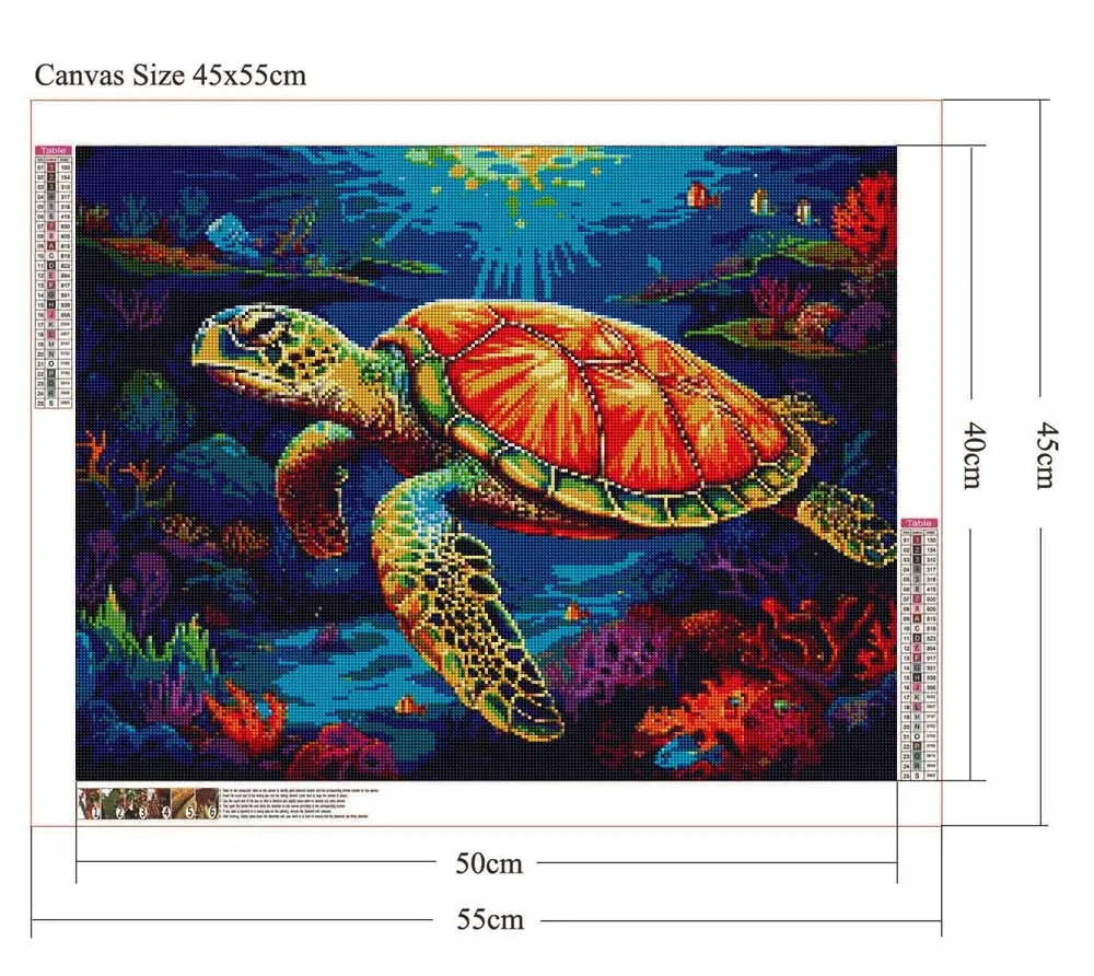 Animal Turtle Diamond Art Kits for Adult Beginners,Tortoise Diamond Painting Kits for Kids,Paint with Gem Art ,Decoration Gift