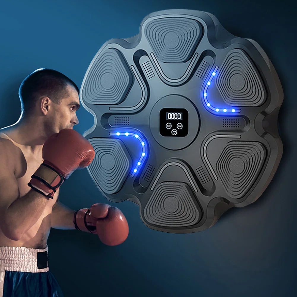 BT Smart Music Boxing Machine Adult/Children Sports Fitness Boxing Trainer Home Exercise Response Training Boxing Wall Target