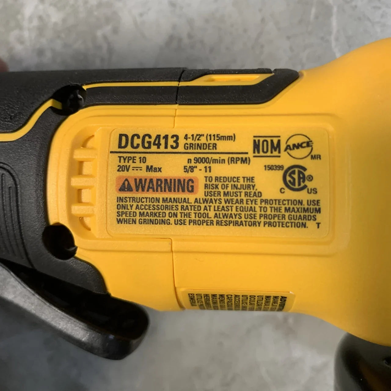 DEWALT DCG413 Brushless Cordless Paddle Switch Small 115MM(4.5in.) Angle Grinder With KICKBACK BREAK™ 20V Power Tools