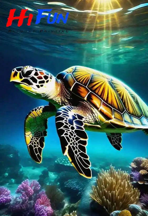 Sea Turtle DIY Diamond Painting Fantasy Tortoise Animal Cross Stitch Kit Full Diamond Square Embroidery Mosaic Art Decor Gifts