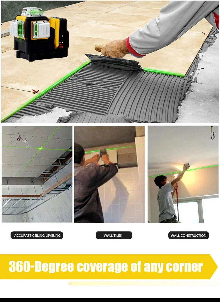 NanTong BaoWei High Quality Degree Laser Level Green Automatic Portable 12 Lines Self-leveling for DEWALTS Laser Level