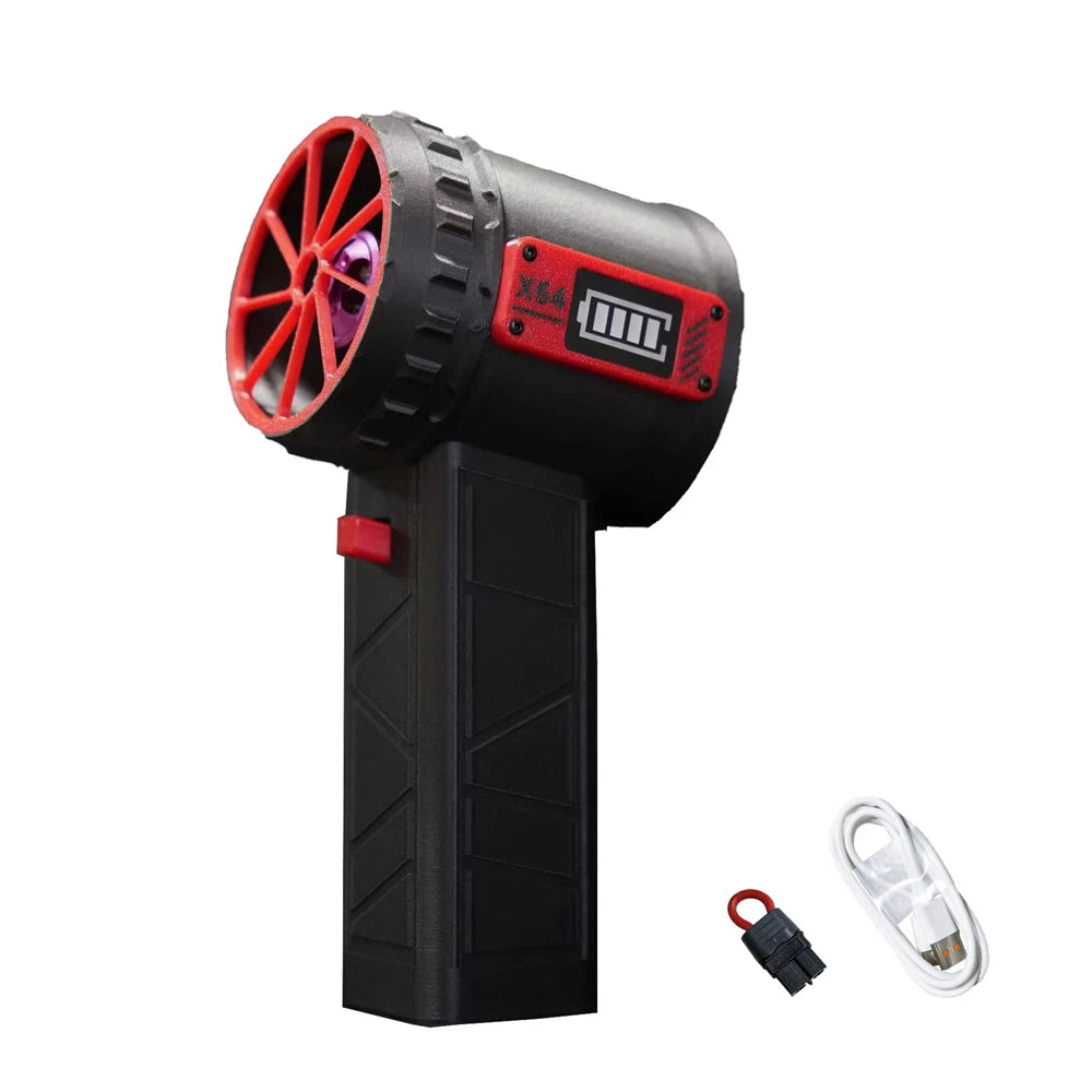 X64 Car Violent Blower Handheld Turbo Jet Fan Brushless Motor High Power Duct Fan,Mini Turbo Fan Thrust 1400G Wind Speed 240km/h