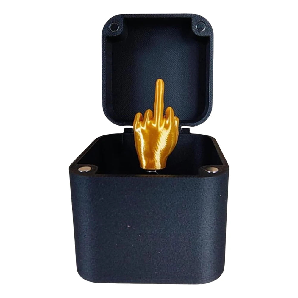 5-1PC Middle Finger Gifts Box Funny Middle Finger Surprising Joke Toy Creative Spoof Hand Gesture Gag Gift for Home Office Decor