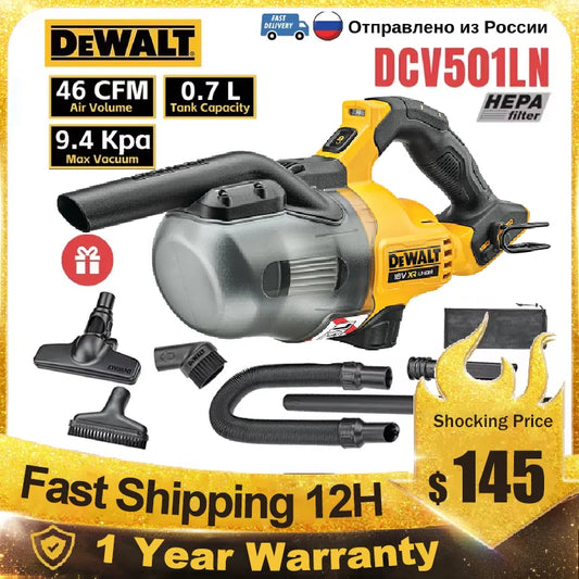 DeWalt 20V Vacuum Cleaner DCV501LN Cordless Dry Handheld Household Vacuum Cleaner for Industrial Construction Power Tools