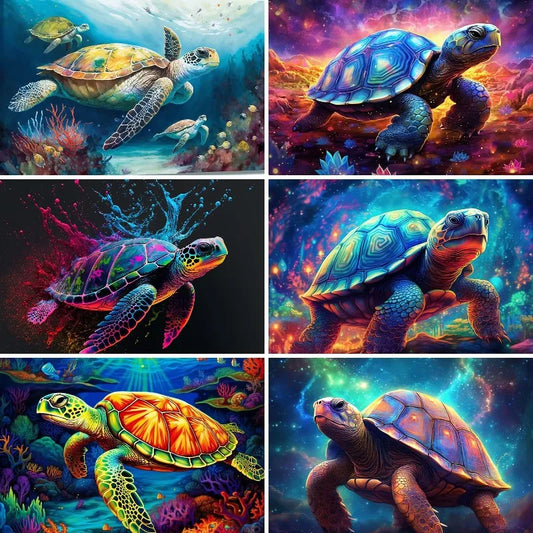 Animal Turtle Diamond Art Kits for Adult Beginners,Tortoise Diamond Painting Kits for Kids,Paint with Gem Art ,Decoration Gift