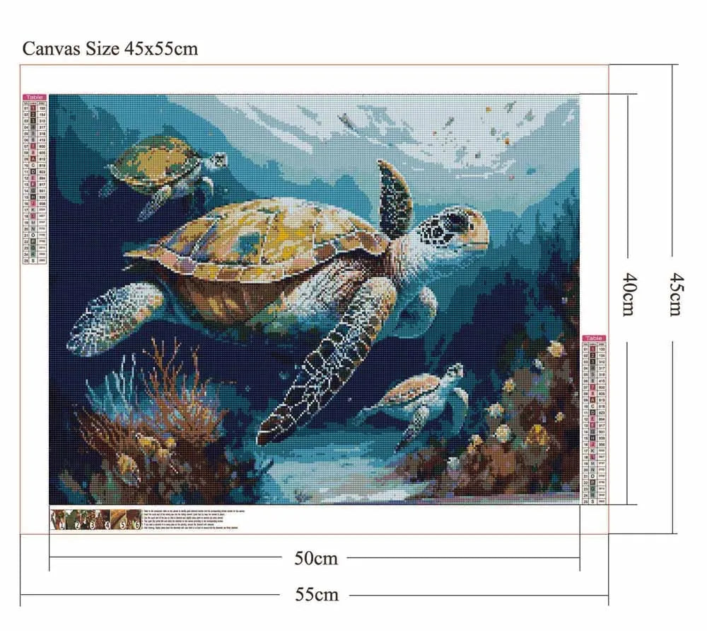 Animal Turtle Diamond Art Kits for Adult Beginners,Tortoise Diamond Painting Kits for Kids,Paint with Gem Art ,Decoration Gift