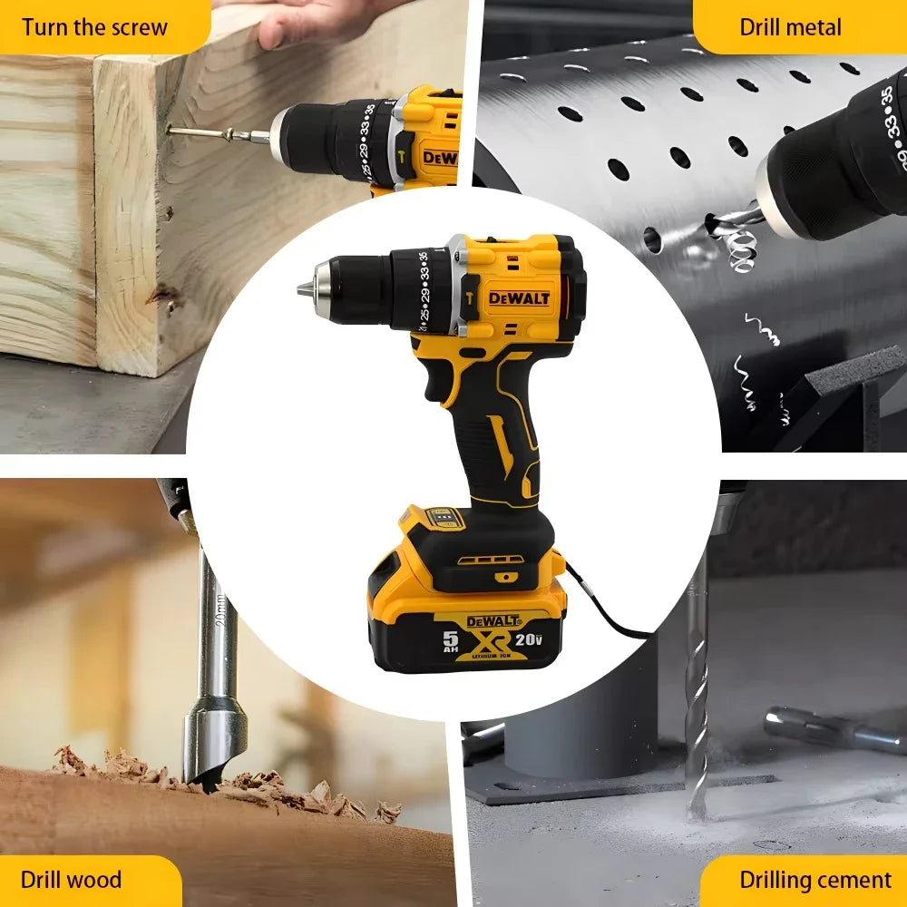 Dewalt DCD800 2000RPM Cordless Impact Drill 1/2 Inch Brushless Electric Screwdriver Lithium Electric Tool For Dewalt 20V Battery