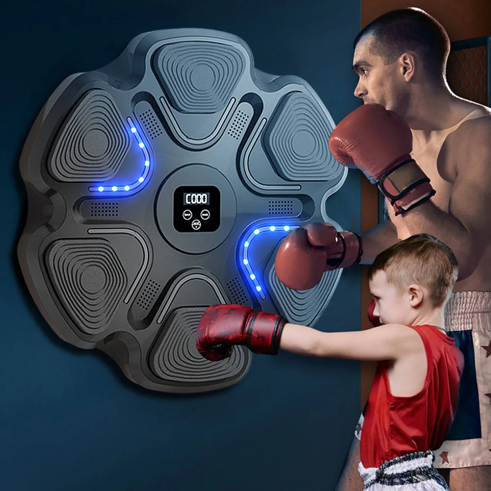 BT Smart Music Boxing Machine Adult/Children Sports Fitness Boxing Trainer Home Exercise Response Training Boxing Wall Target