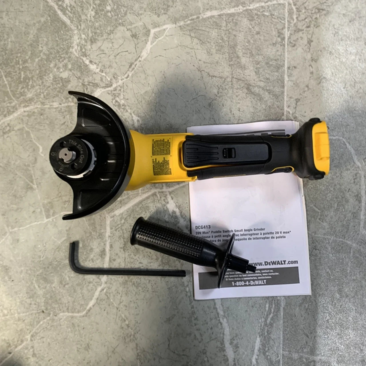 DEWALT DCG413 Brushless Cordless Paddle Switch Small 115MM(4.5in.) Angle Grinder With KICKBACK BREAK™ 20V Power Tools