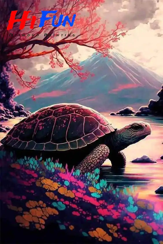 Sea Turtle DIY Diamond Painting Fantasy Tortoise Animal Cross Stitch Kit Full Diamond Square Embroidery Mosaic Art Decor Gifts