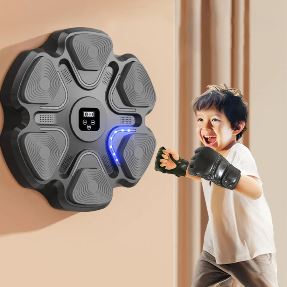 BT Smart Music Boxing Machine Adult/Children Sports Fitness Boxing Trainer Home Exercise Response Training Boxing Wall Target