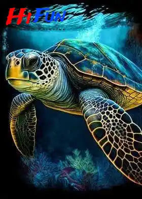 Sea Turtle DIY Diamond Painting Fantasy Tortoise Animal Cross Stitch Kit Full Diamond Square Embroidery Mosaic Art Decor Gifts