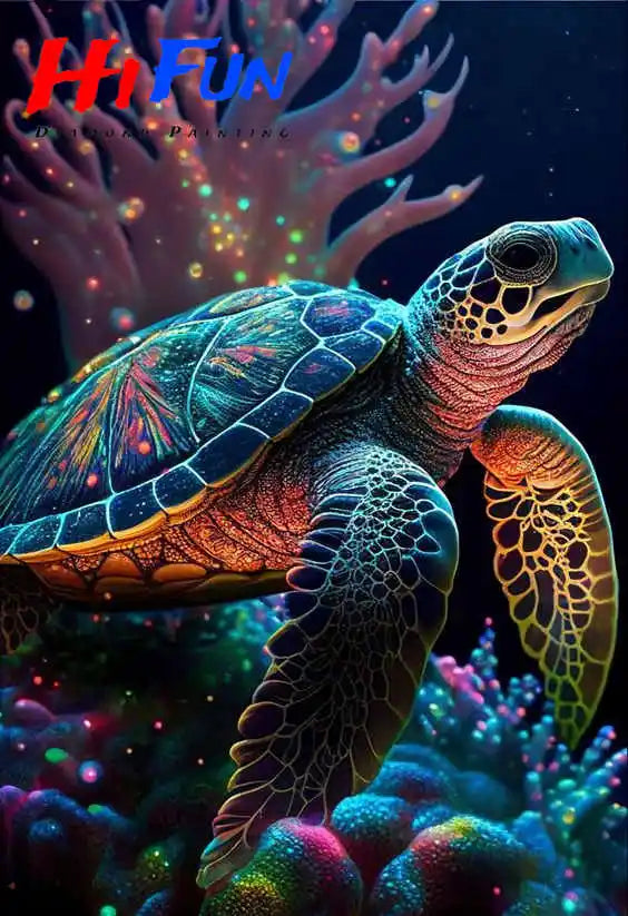 Sea Turtle DIY Diamond Painting Fantasy Tortoise Animal Cross Stitch Kit Full Diamond Square Embroidery Mosaic Art Decor Gifts