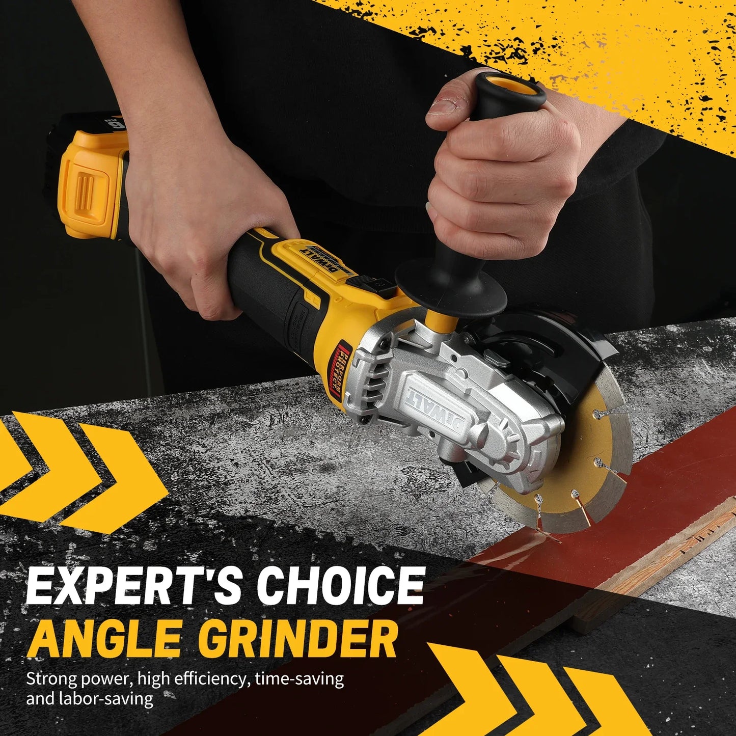 Dewalt DCG405FN Angle Grinder 125mm Brushless Lithium charged Industrial Special Polishing Flat Head Power 1Battery 1Charger