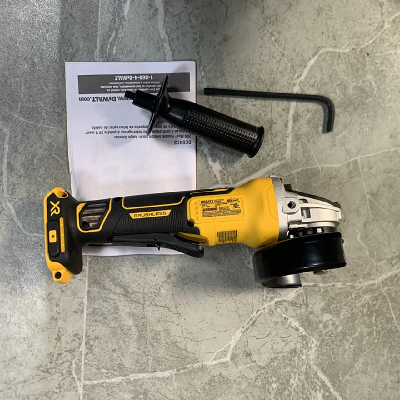 DEWALT DCG413 Brushless Cordless Paddle Switch Small 115MM(4.5in.) Angle Grinder With KICKBACK BREAK™ 20V Power Tools