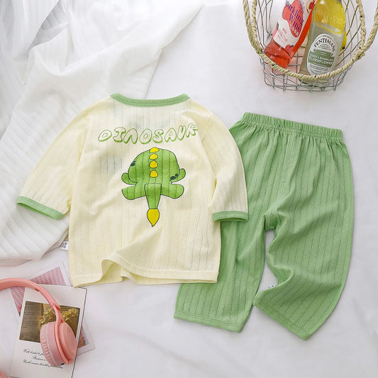 Baby Pajamas Sets Cotton Child Pajamas Toddler Long Sleeve Baby Nightwear Pyjamas Kids Cartoon Homewear Clothes