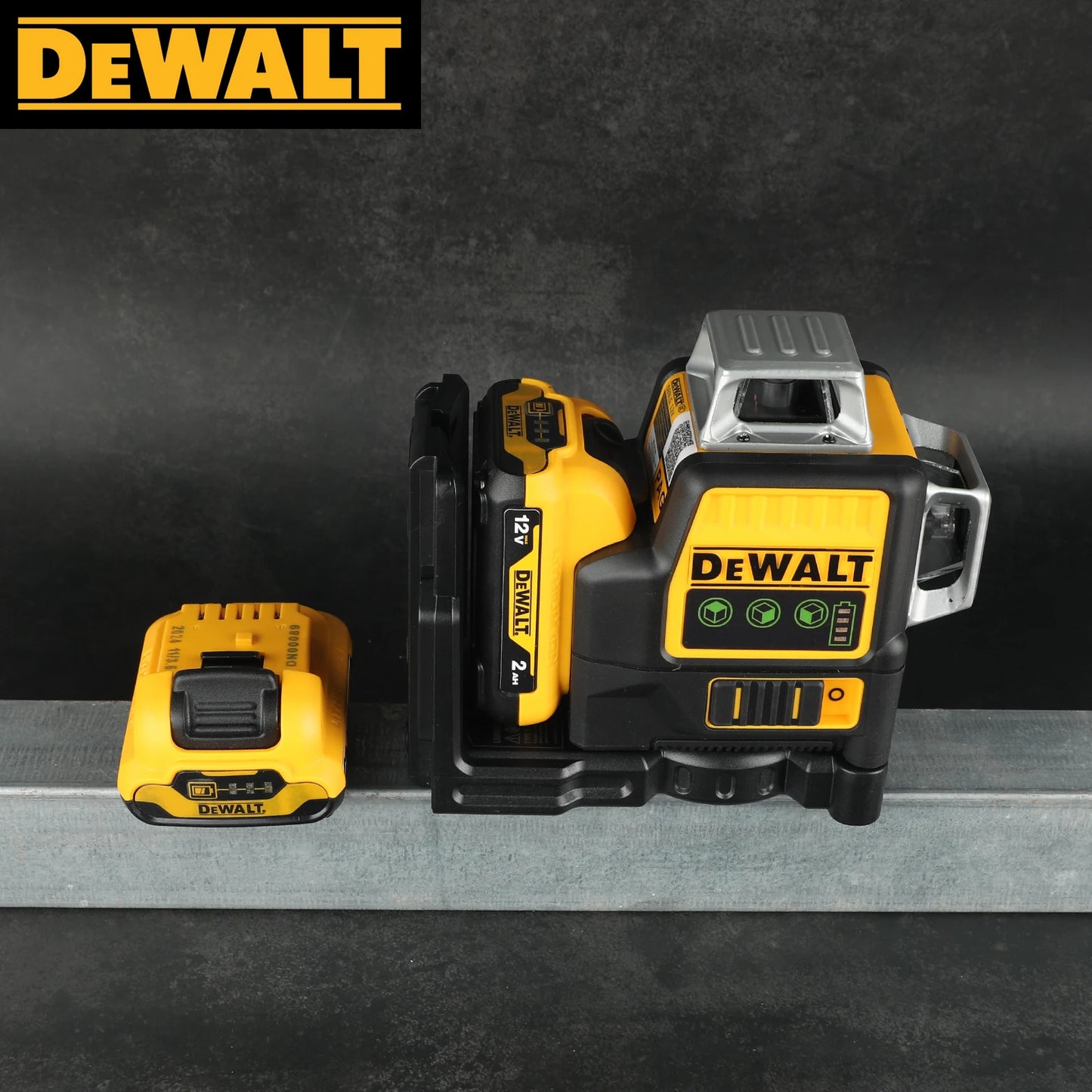 Dewalt DW089LG 3 Sides*360 Degree Vertical Lines Laser Level Horizontal 12V Lithium Battery Green Light Level Meter Outdoor