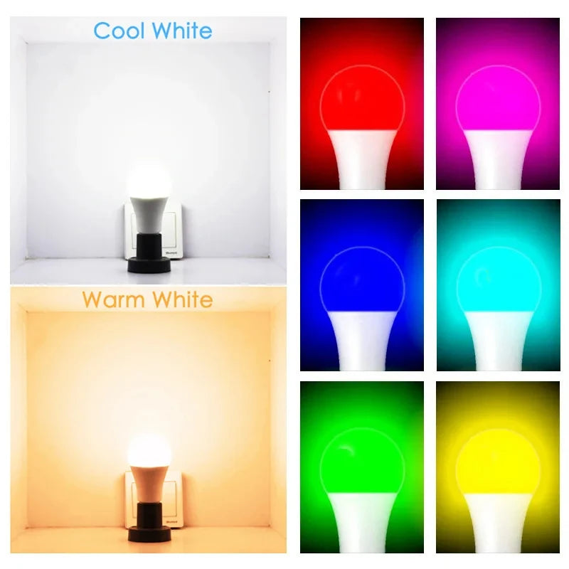 9W WiFi Homekit Light Lamp E27 LED RGB Lamp Siri Control Dimmable Timer Function 110V 220V Smart Bulb Work for Alexa Google Home