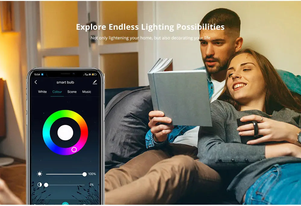 E27 WiFi Smart Dimmable Bulb AC 85-265V RGB LED Light Remote Control Cozy Life App Works With Alexa Google Home Alice