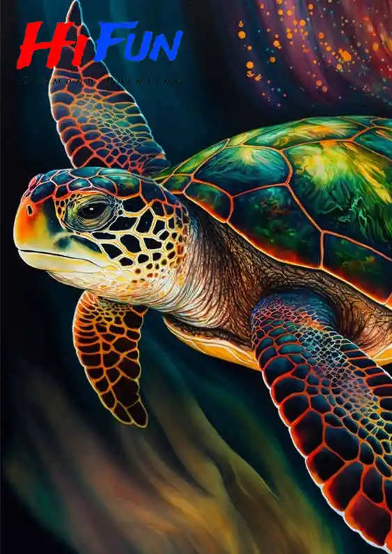 Sea Turtle DIY Diamond Painting Fantasy Tortoise Animal Cross Stitch Kit Full Diamond Square Embroidery Mosaic Art Decor Gifts