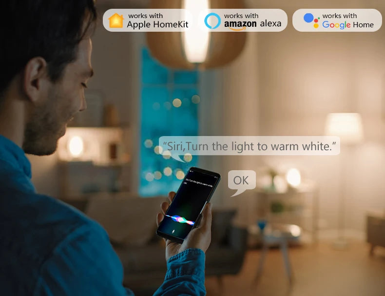 Homekit Smart Light Wifi Bulb Dimmable E14 Candle Lamp AC85-260V RGBCW Siri Voice Control Work with Alexa Echo Google Assistant