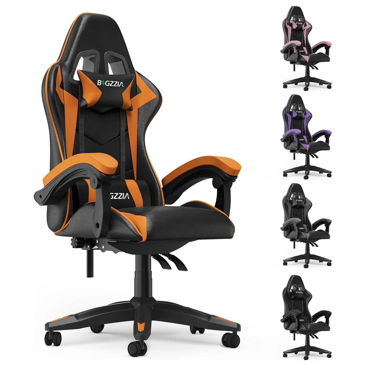 Gaming Chair Office Chair Ergonomic PU Leather Computer Desk Chair with Headrest and Lumbar Support Game Chairs Racing Chair